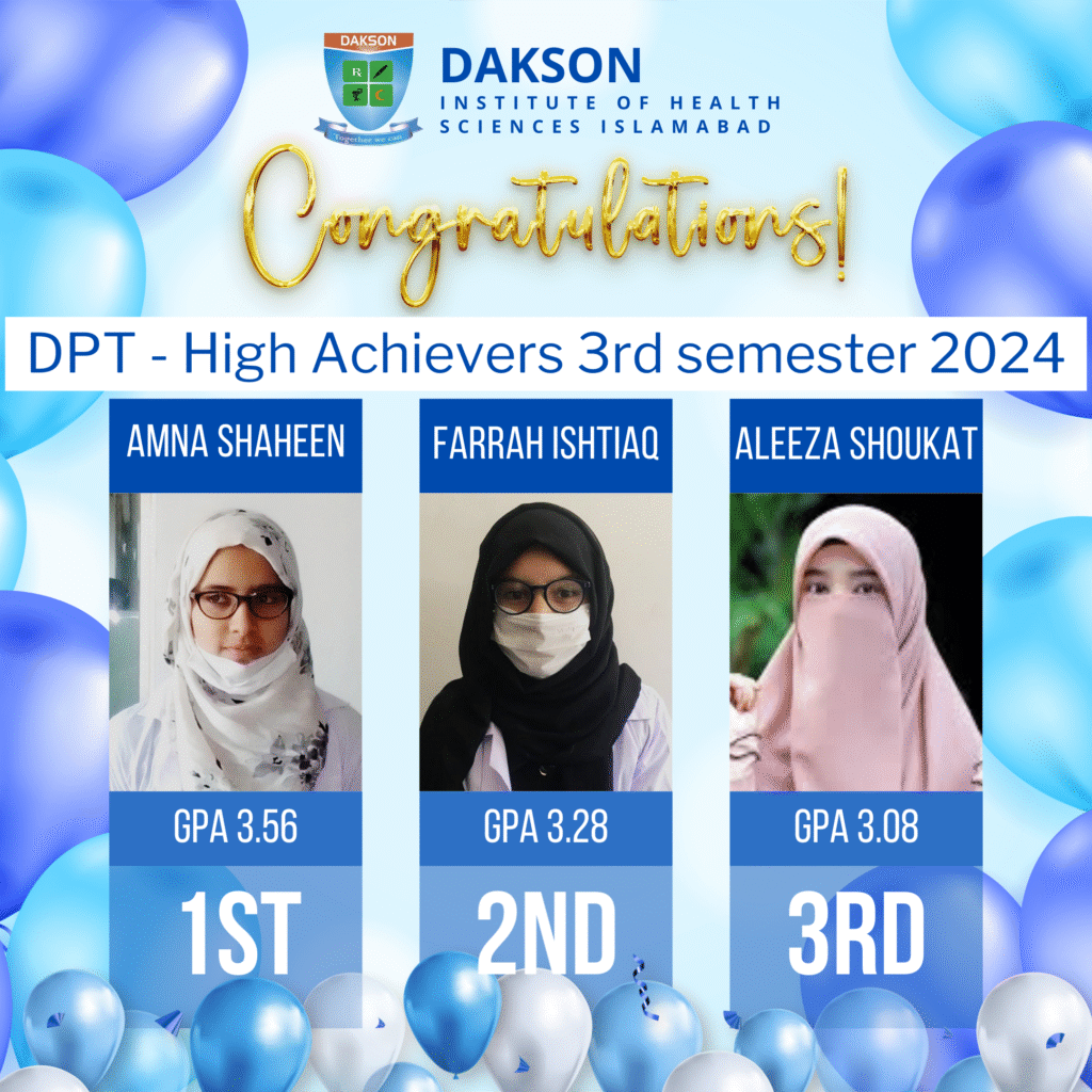 Amna Shaheen Farrah Ishtiaq Aleeza Shoukat (DPT 3rd Semester 2024)