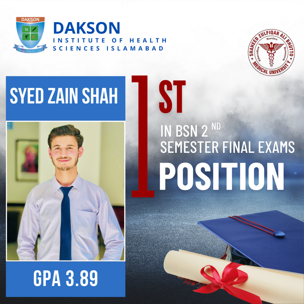 Syed Zain Shah (BSN 2nd Semester)