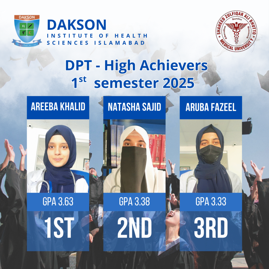 Areeba Khalid Natasha Sajid Aruba Fazeel (DPT 1st Semester 2025)